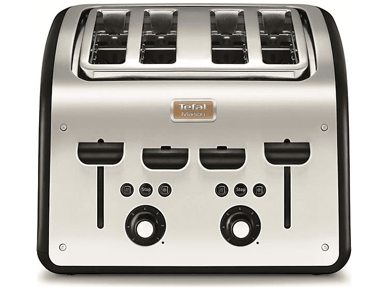 Grau (1700 TT770811 4) TEFAL Watt, Schlitze: Schwarz Toaster und