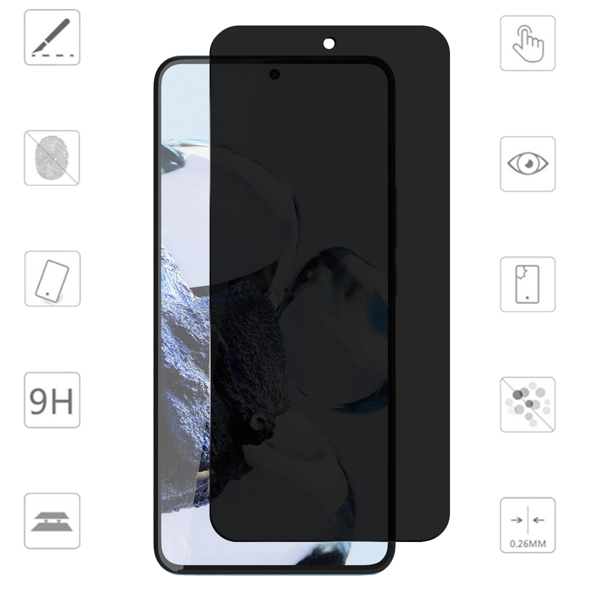 WIGENTO Pro) Display H9 Folie / Schutzglas(für Xiaomi Full 13T 1x Panzer 13T Privacy