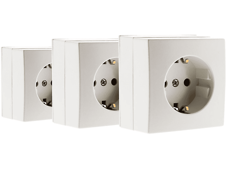 BEL’VUE 16A Weiß (3 Stück) Schalter Dimmer 