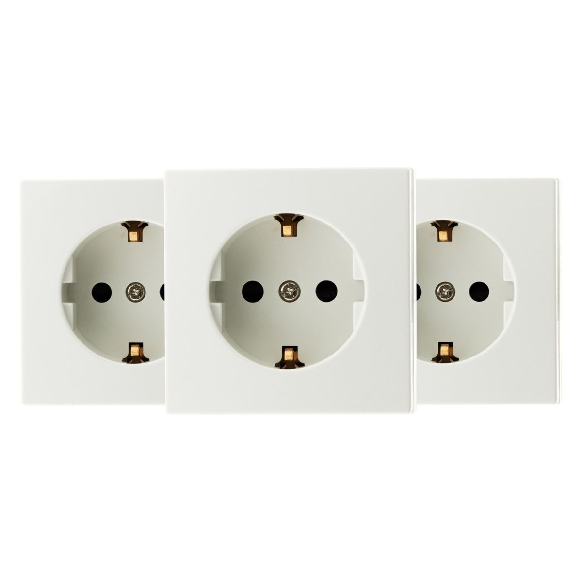 BEL’VUE 16A Weiß (3 Stück) & Dimmer Schalter