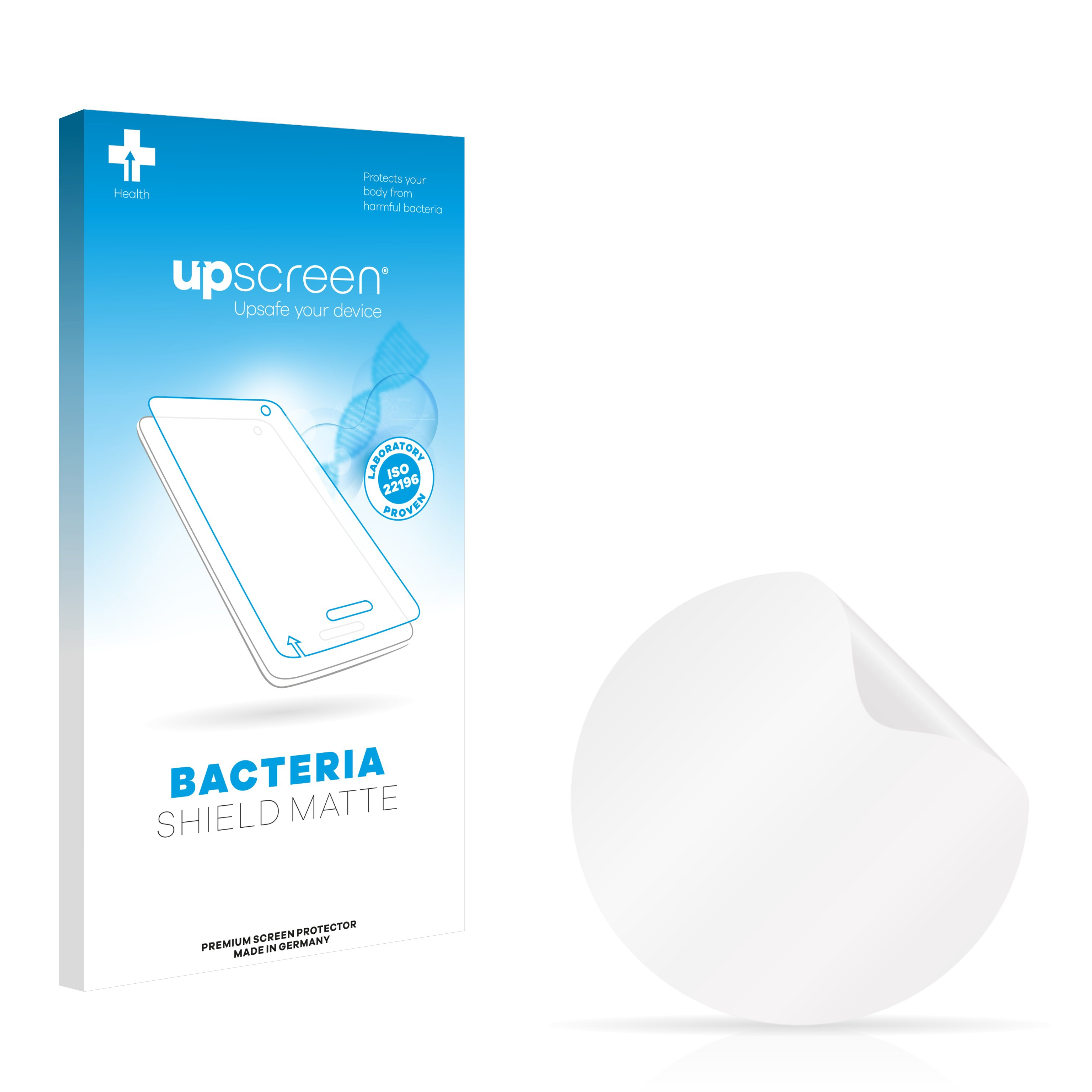 UPSCREEN antibakteriell entspiegelt matte Universal 54 Kreisrunde (ø: mm)) Schutzfolie(für Displays