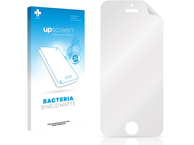iPhone antibakteriell Schutzfolie(für Apple entspiegelt UPSCREEN 5) matte