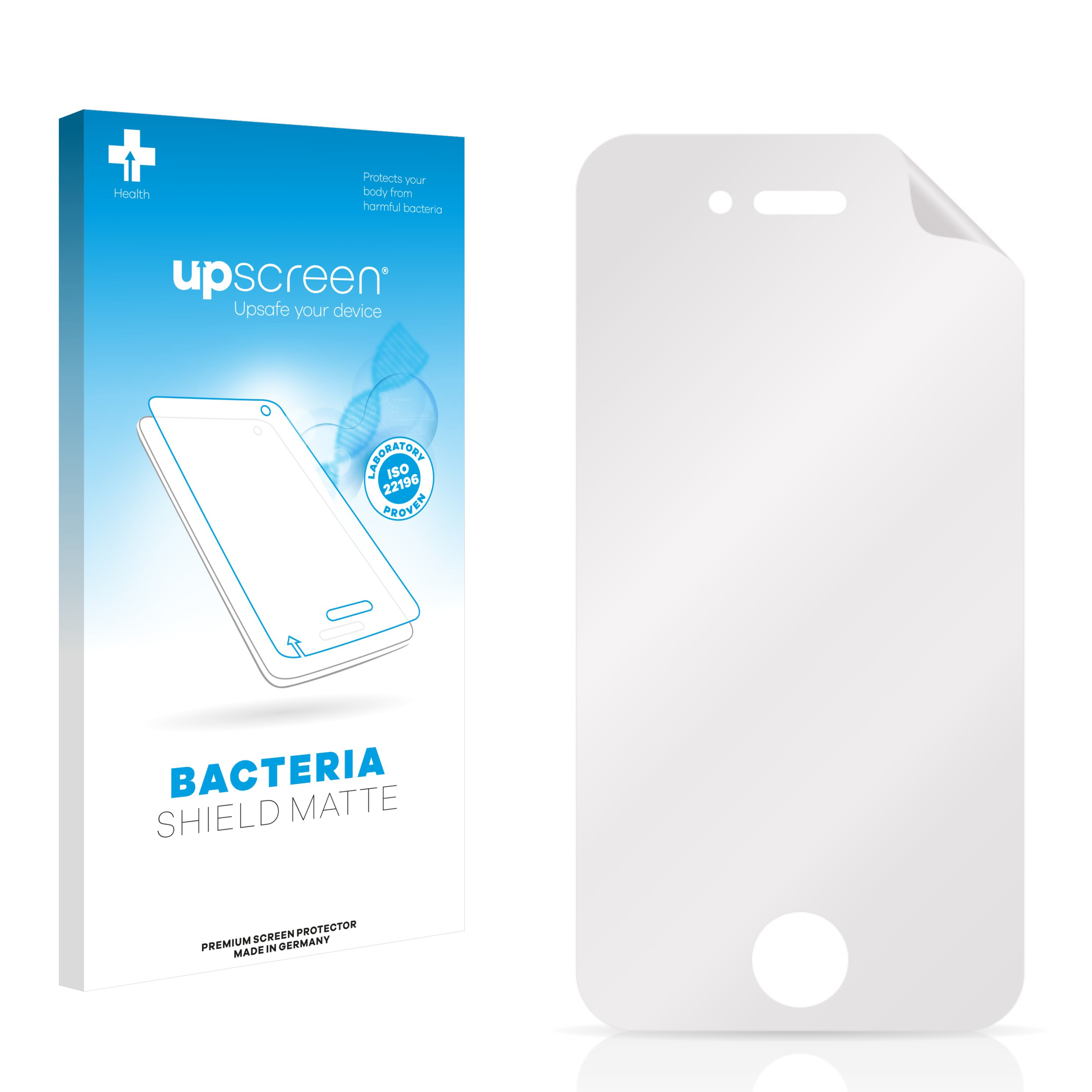 UPSCREEN antibakteriell matte Schutzfolie(für Apple iPhone 4S) entspiegelt
