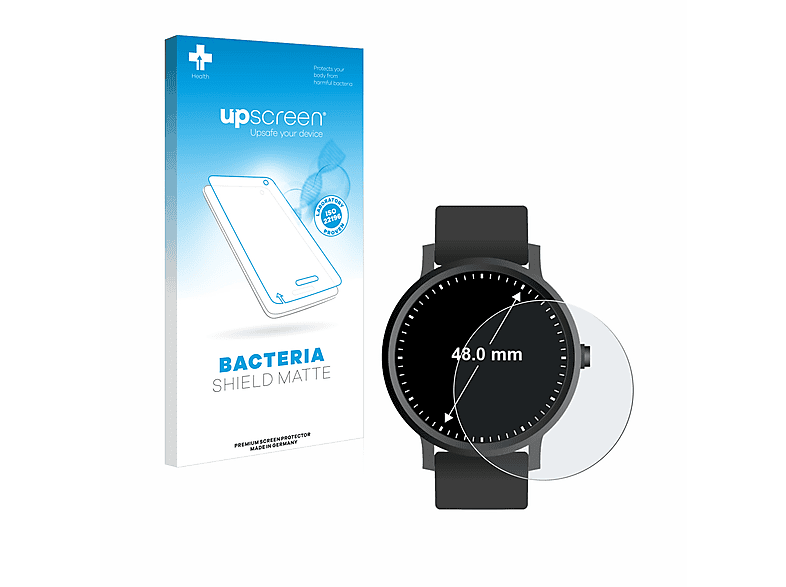 UPSCREEN antibakteriell entspiegelt matte ø: Universal (Kreisrund, 48 mm)) Armbanduhren Schutzfolie(für