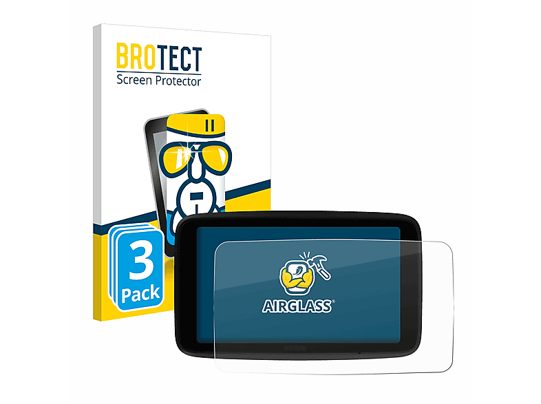 BROTECT 3x Airglass klare Schutzfolie(für TomTom GO Superior 6\