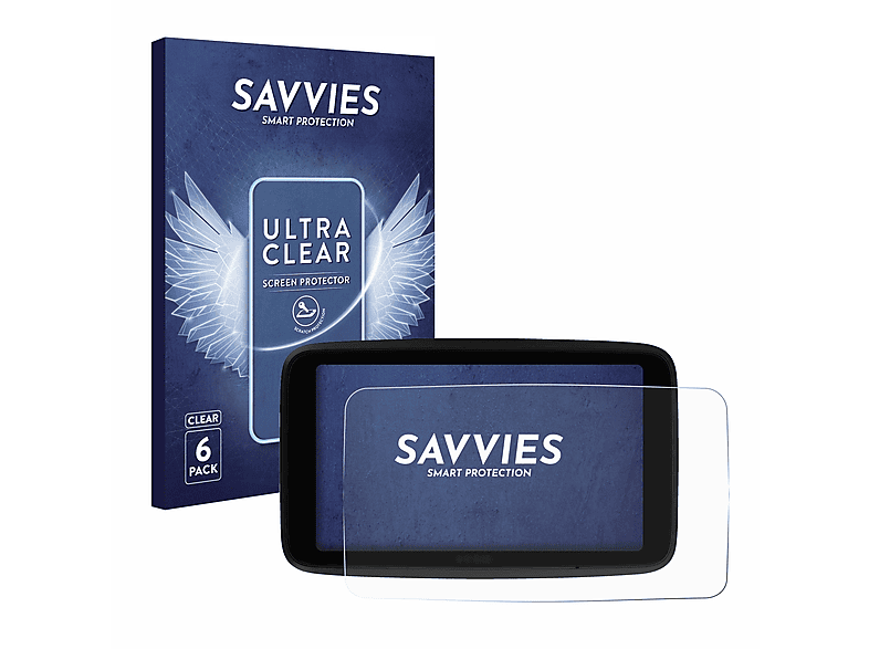 SAVVIES 6x klare Schutzfolie(für Superior TomTom 6\