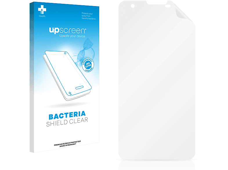 UPSCREEN antibakteriell klare Schutzfolie(für Mediacom PhonePad Duo G510)