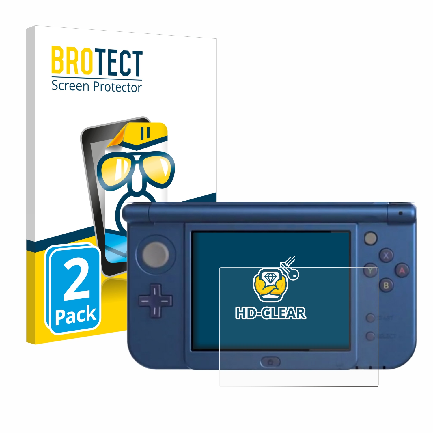 BROTECT 2x klare Schutzfolie(für Nintendo Display)) New (Unteres 3DS XL