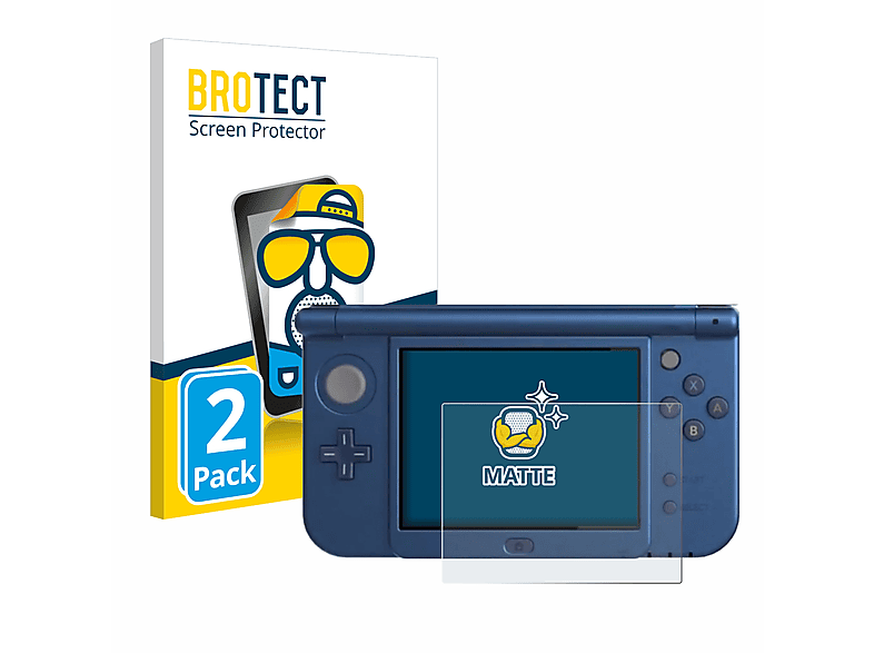 BROTECT 2x matte Schutzfolie(für Nintendo New 3DS XL (Unteres Display))