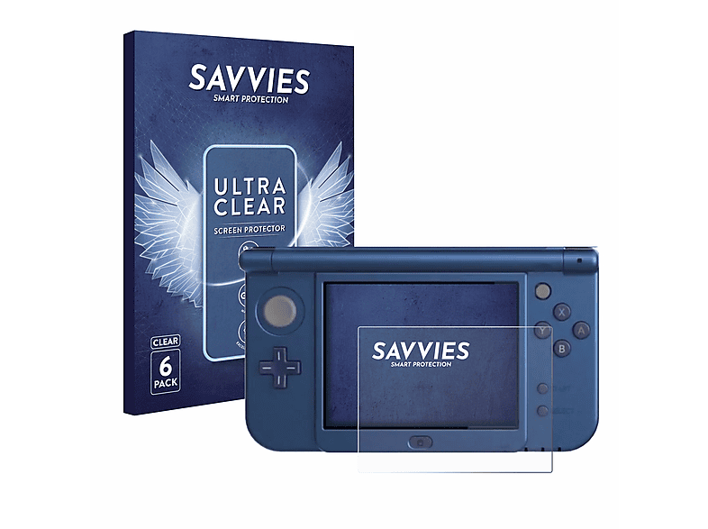 XL (Unteres 6x Display)) Schutzfolie(für 3DS SAVVIES Nintendo klare New