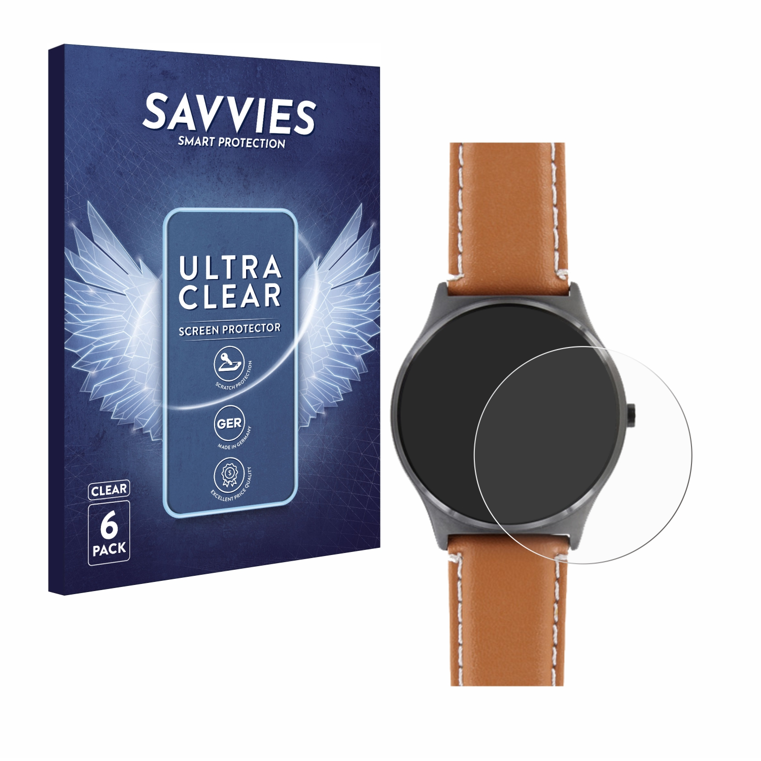 SAVVIES 6x klare Schutzfolie(für Xlyne XW Prime II) Pro Qin X-Watch