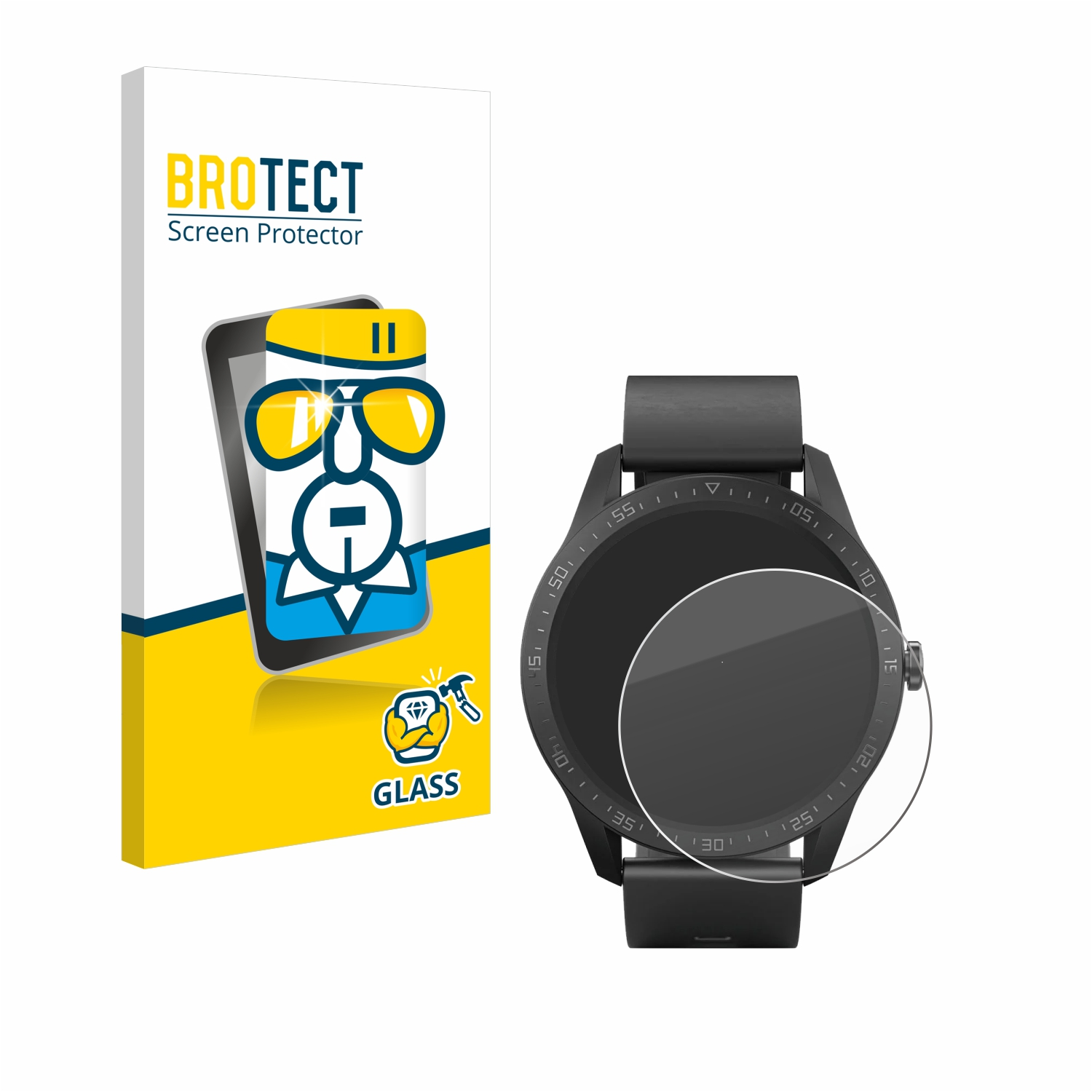 Schutzglas(für SilverCrest 9H BROTECT klares Fitness-Smartwatch)