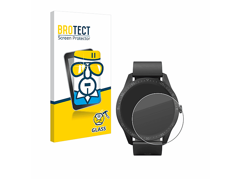 BROTECT 9H klares Schutzglas(für SilverCrest Fitness-Smartwatch)