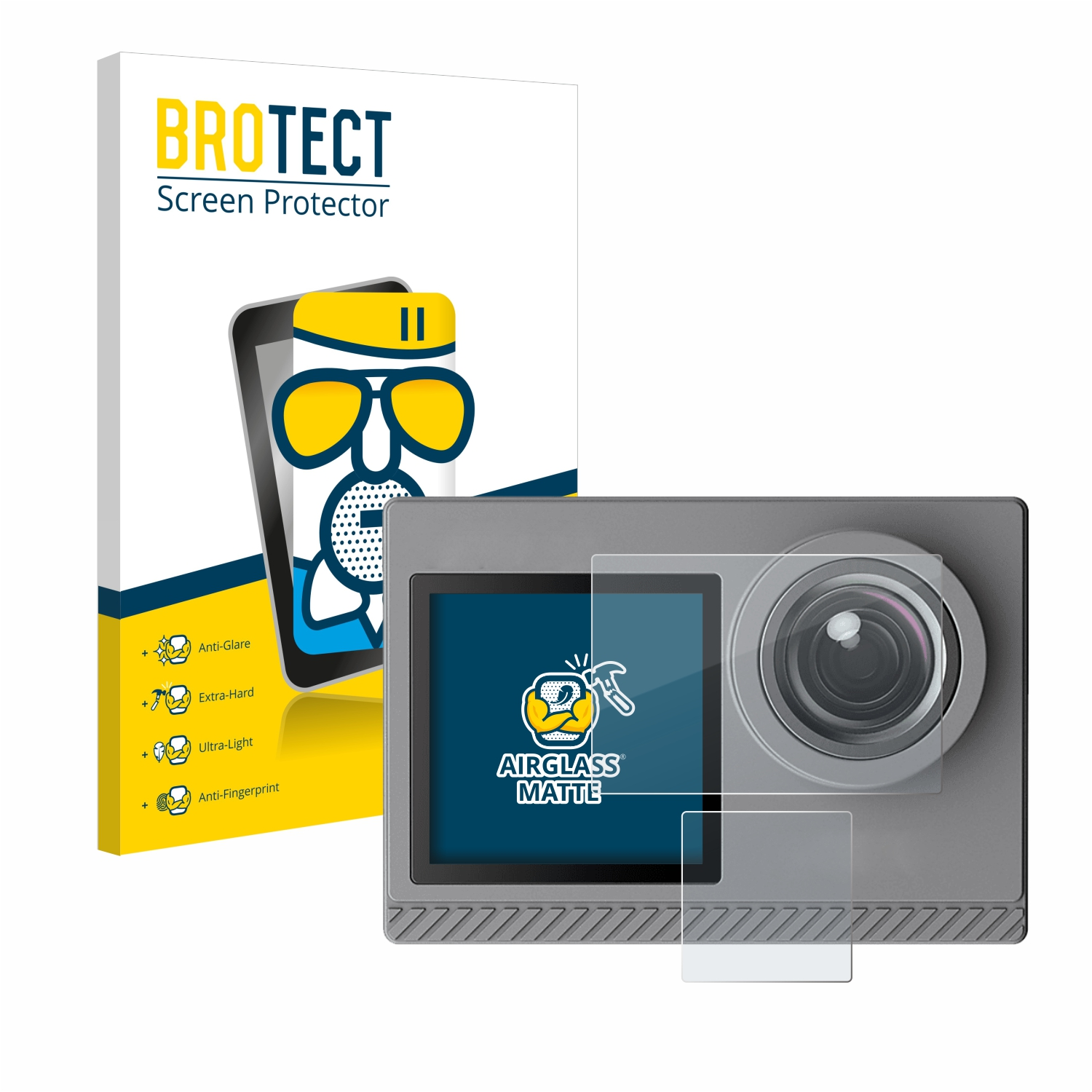 Airglass BROTECT Pro) 4 Schutzfolie(für Akaso matte Brave