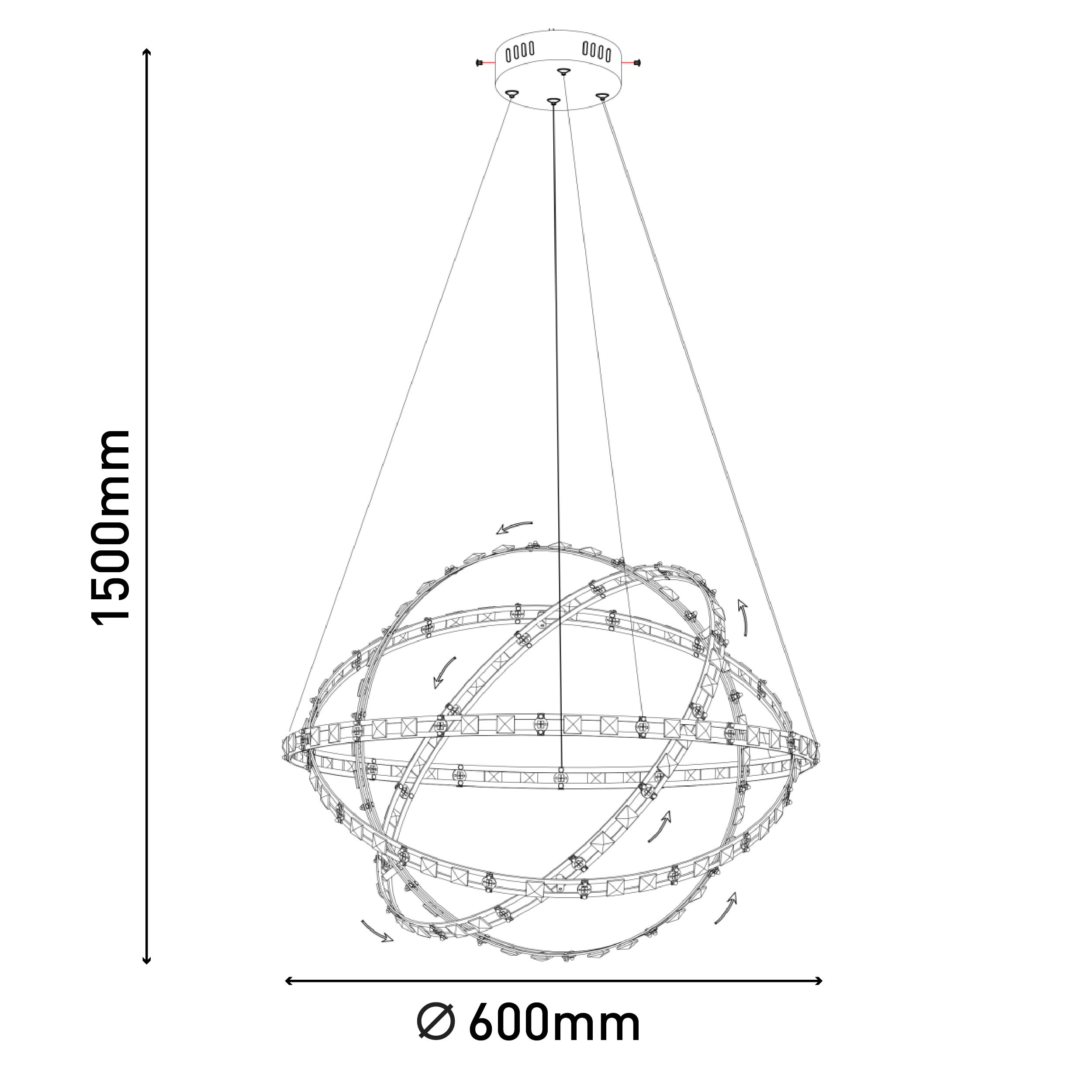 NÄVE LEUCHTEN COSMOS Warmweiss Pendelleuchte LED