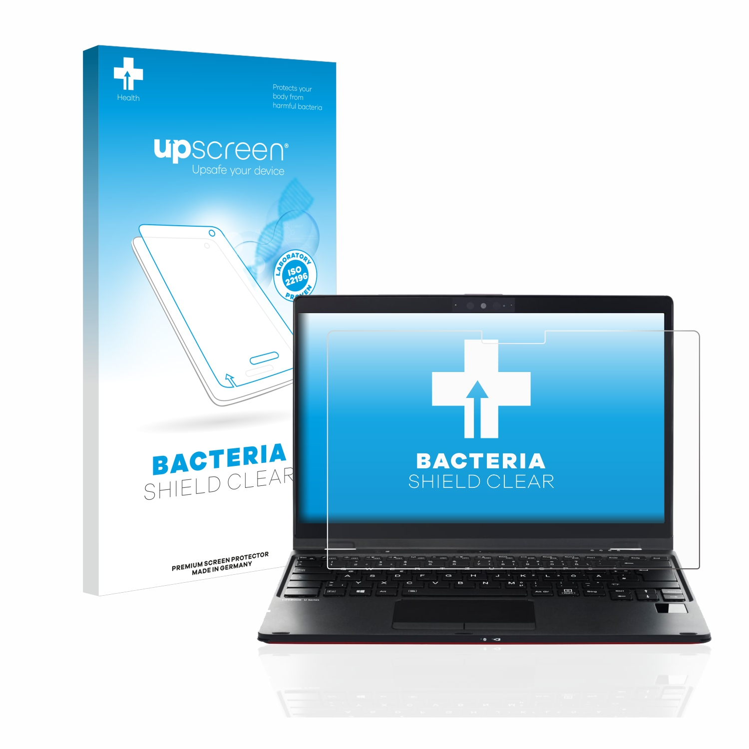klare UPSCREEN Lifebook antibakteriell Fujitsu Schutzfolie(für U9310X)