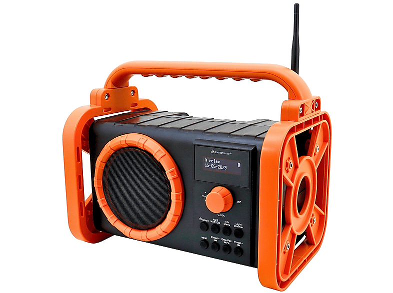 SOUNDMASTER DAB80OR Baustellenradio, DAB+, FM, AM, Orange