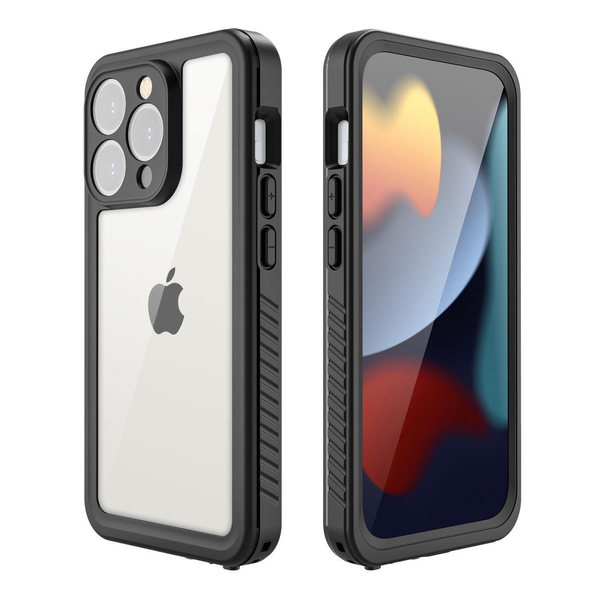 WIGENTO 360 Grad 15 Body Full iPhone Pro Max, Wasserdichte Apple, Full Cover, Schwarz Hülle