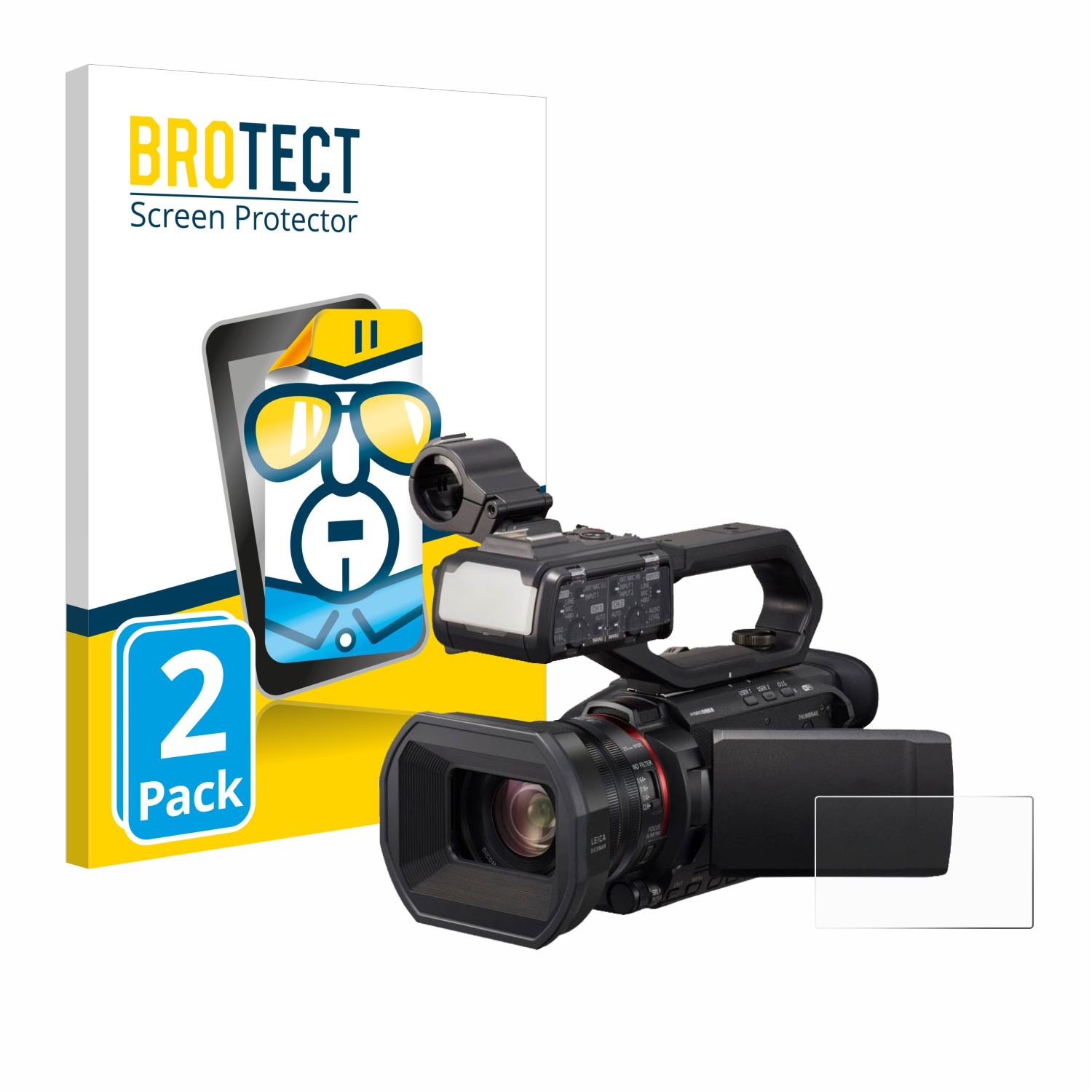 BROTECT HC-X1500) Panasonic 2x klare Schutzfolie(für