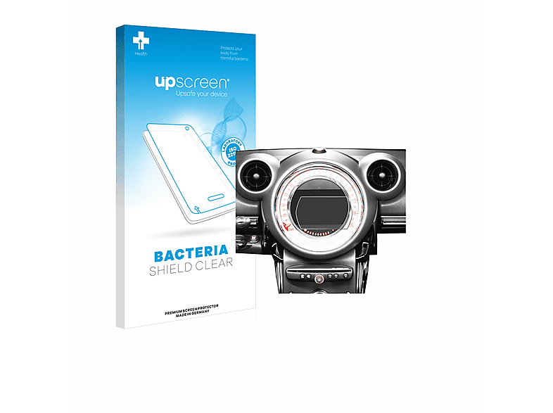 UPSCREEN antibakteriell klare Schutzfolie(für Mini Countryman R60 2010-2016 Infotainment System)