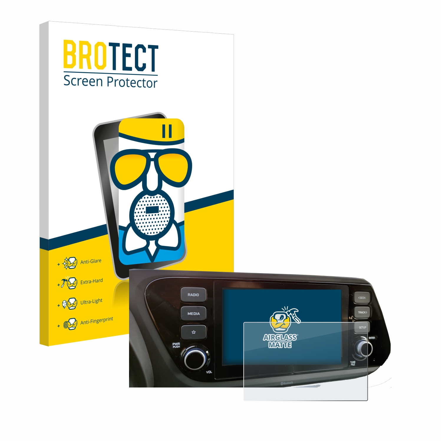 BROTECT Hyundai Schutzfolie(für i20 2020 Airglass 8\