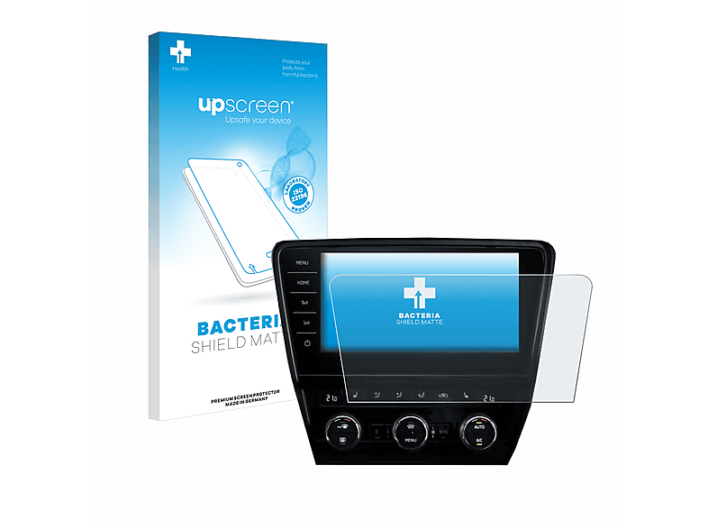 UPSCREEN antibakteriell entspiegelt matte Schutzfolie(für Skoda Octavia RS 245 2019 Infotainment System 9.2\