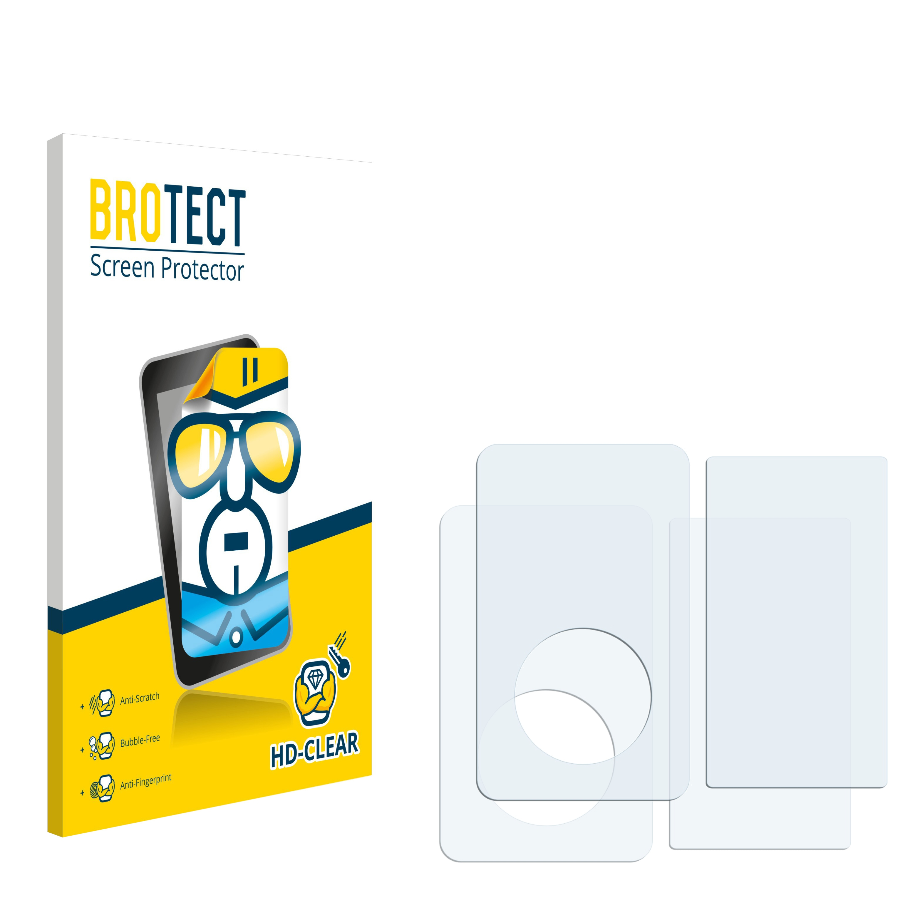 BROTECT 2x klare Apple (Display+Rückseite, 5.5 Schutzfolie(für Classic Gen.)) iPod