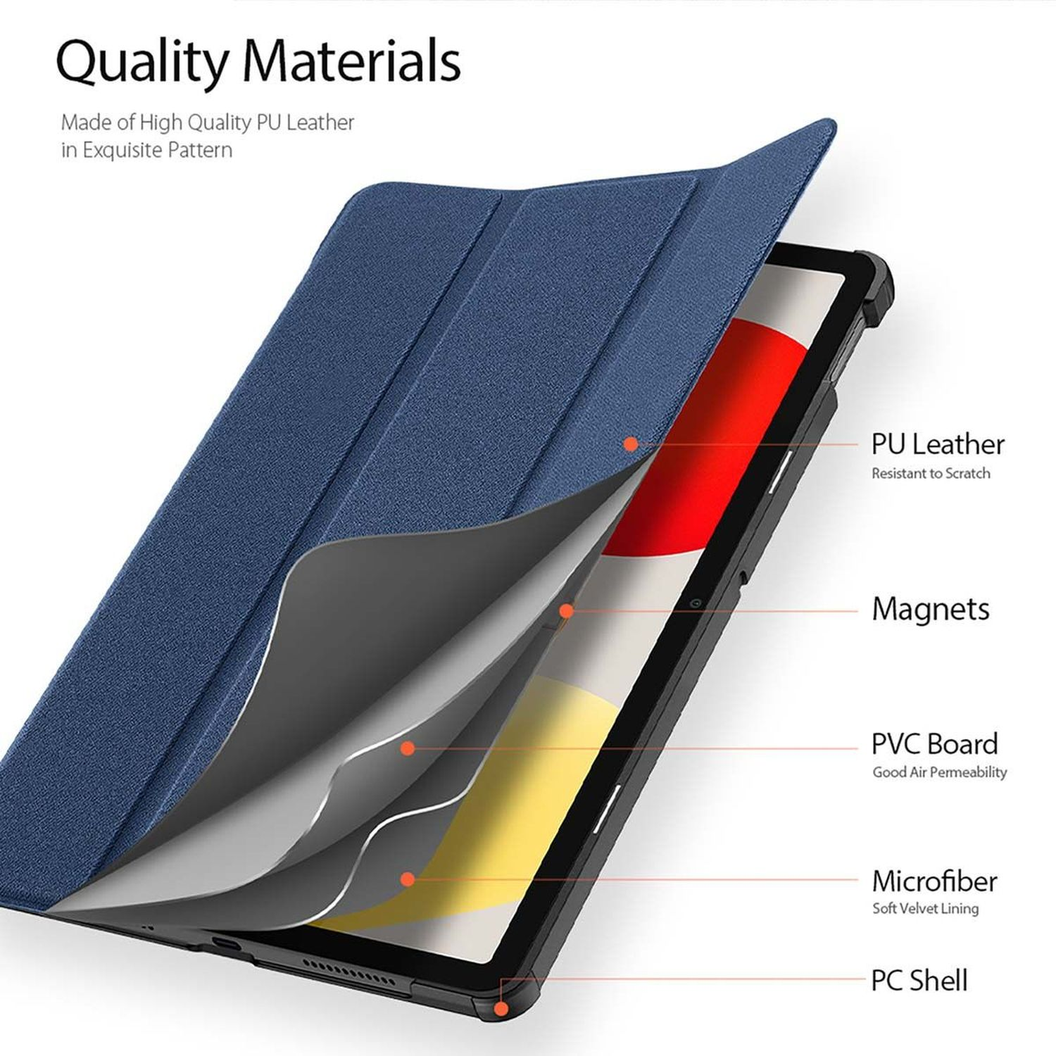 DUX DUCIS Domo Klapphülle Xiaomi Tablethülle Redmi Pad Xiaomi Blau für Bookcover SE Kunstleder
