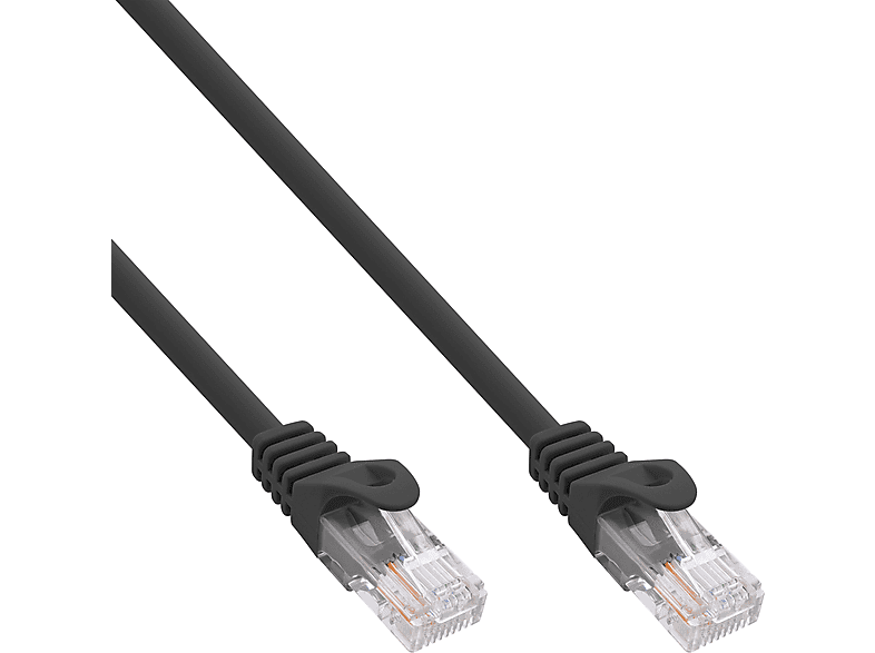 InLine® Kabel schwarz, Cat.5e, 0,5m INLINE Patchkabel, m 0,5 Patchkabel, U/UTP, Patchkabel,