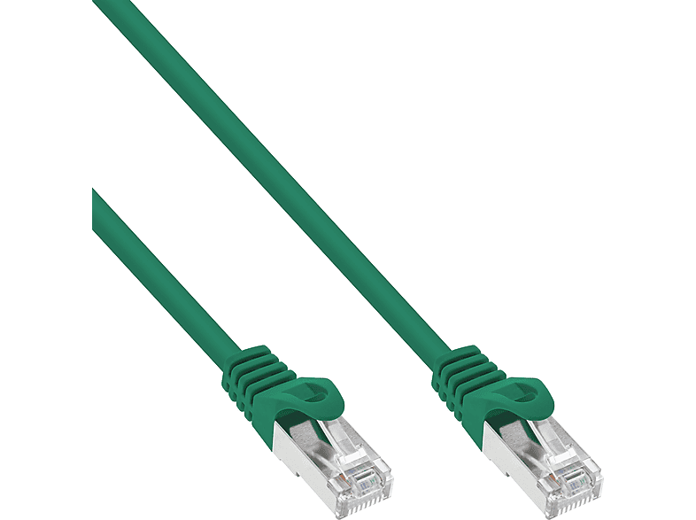 Kabel INLINE Patchkabel, m InLine® grün, 0,3 0,3m Patchkabel, F/UTP, Patchkabel Cat.5e, F/UTP,