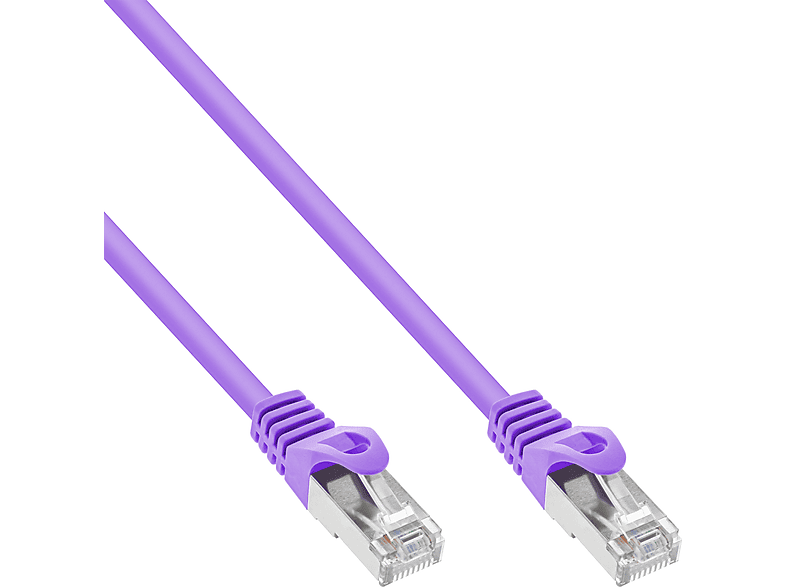 INLINE InLine® Patchkabel, SF/UTP, Cat.5e, Kabel 0,3m Patchkabel, Patchkabel, 0,3 purple, m