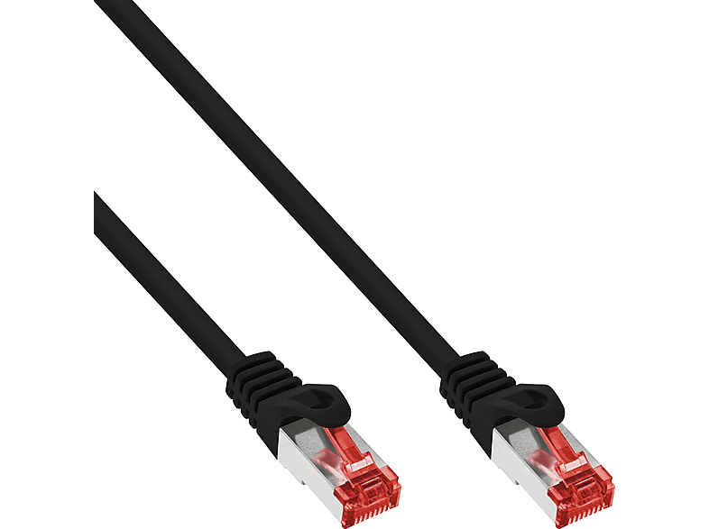 INLINE InLine® Patchkabel, S/FTP (PiMf), Cat.6, 250MHz, PVC, CCA, schwarz,, Patchkabel, 1,5 m