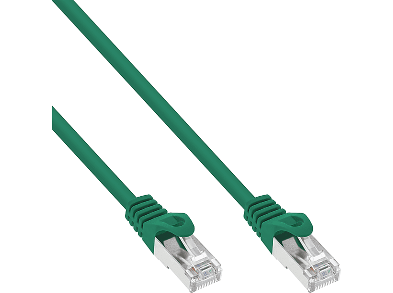 INLINE InLine® Patchkabel, SF/UTP, Cat.5e, grün, 0,3m Kabel Patchkabel, Patchkabel, 0,3 m