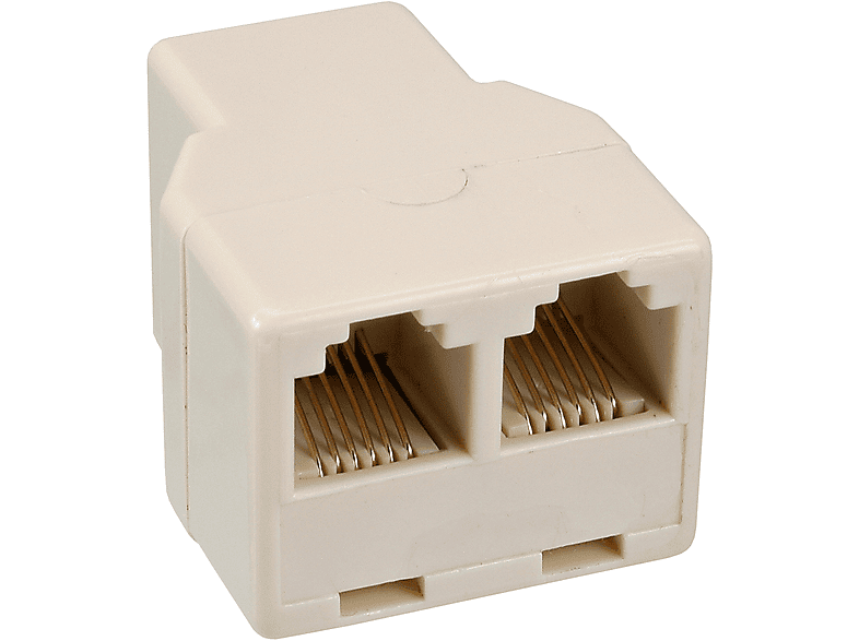 INLINE InLine® Modular Verteiler, 1x RJ12 Buchse auf 2x Adapter