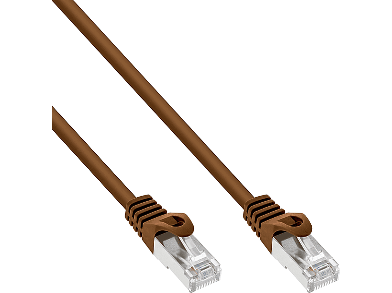 InLine® Kabel m Patchkabel, 0,3m Patchkabel, Cat.5e, braun, INLINE 0,3 Patchkabel, SF/UTP,