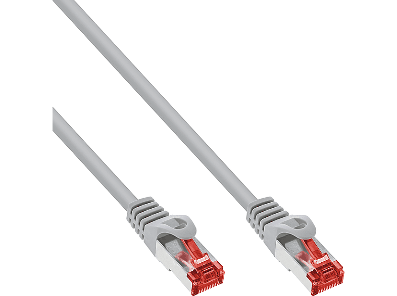 INLINE InLine® Patchkabel, S/FTP (PiMf), Cat.6, 250MHz, PVC, CCA, grau, 7,5m, Patchkabel, 7,5 m