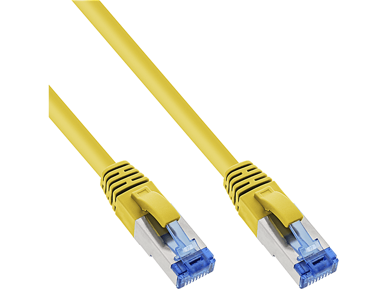 INLINE InLine® Patchkabel, S/FTP (PiMf), Cat.6A, 500MHz, halogenfrei, gelb,, Patchkabel, 15 m