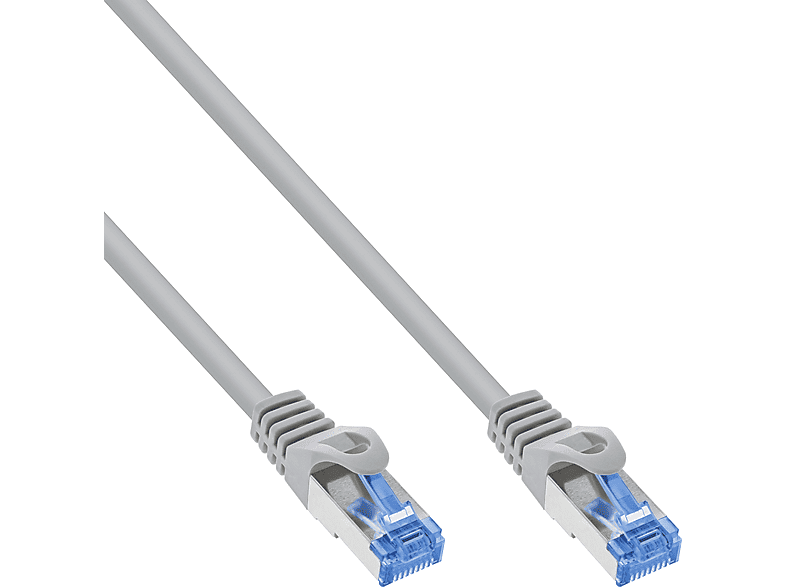 INLINE InLine® Patchkabel, Cat.6A, S/FTP, TPE flexibel, grau, 3m Kabel S/FTP, Patchkabel, 3 m | Adapter & Netzwerkkabel