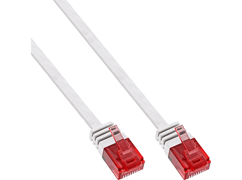 weiß, U/UTP, 2 2m flach, INLINE Cat.6 Patchkabel, m Kabel Cat.6, Patchkabel U/UTP, InLine®