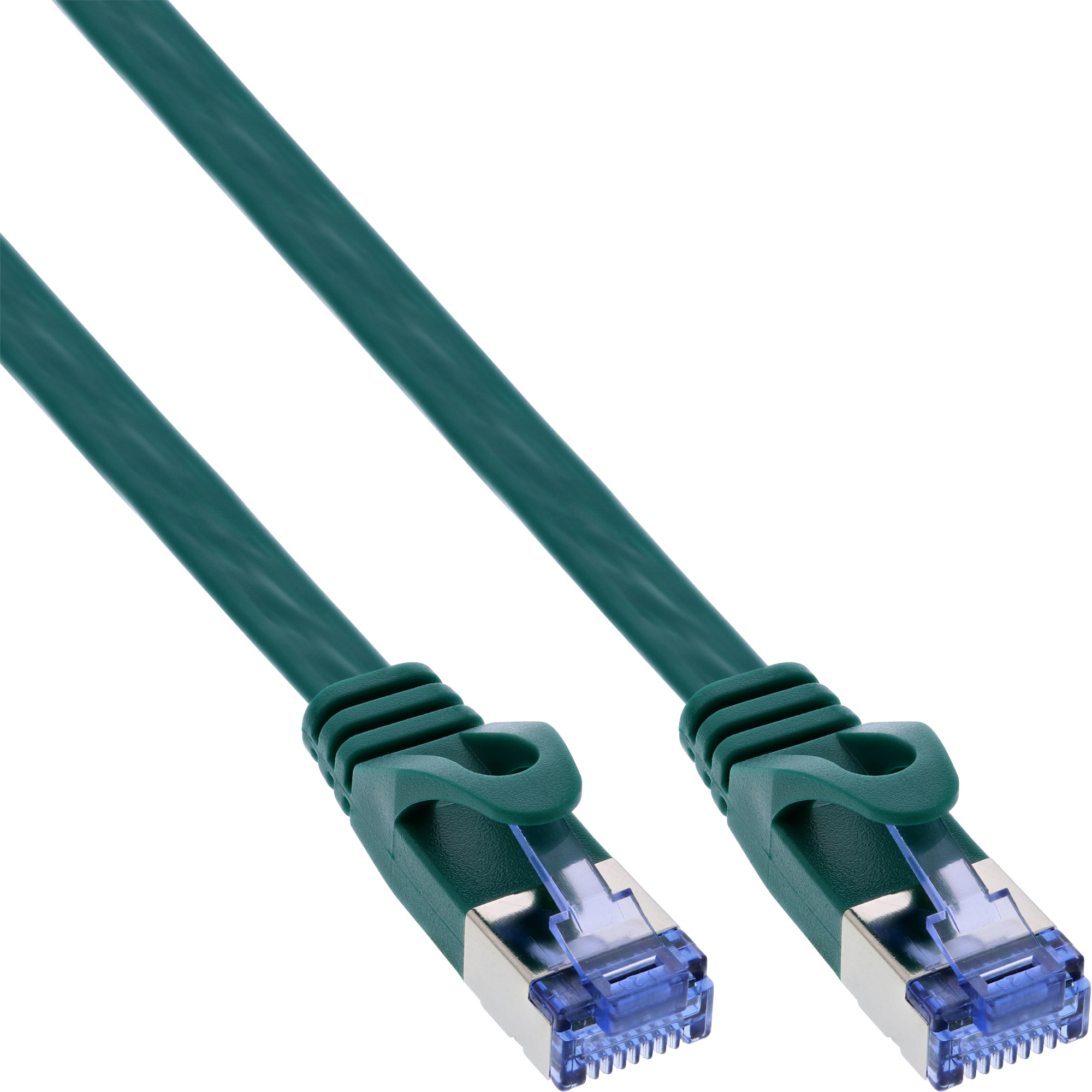 INLINE InLine® Patchkabel Kabel 5 Patchkabel, U/FTP, Cat.6A grün, m flach, 5m Cat.6A, U/FTP
