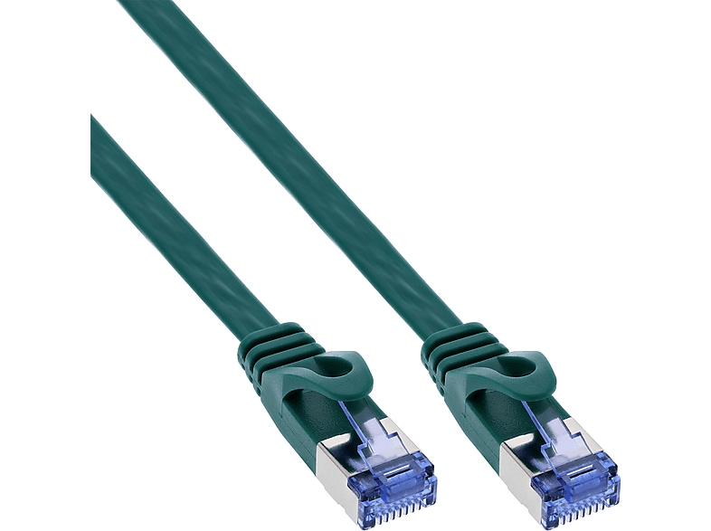 Outlet-Aufmerksamkeit INLINE InLine® Cat.6A, Patchkabel 0,5 0,5m grün, U/FTP, Cat.6A, flach, Kabel m Patchkabel