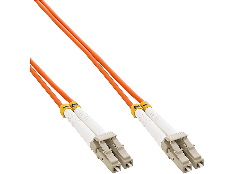 INLINE InLine® LWL Duplex Kabel, LC/LC, 50/125µm, OM2, 2m Kabel Patchkabel, Patchkabel LWL, 2 m