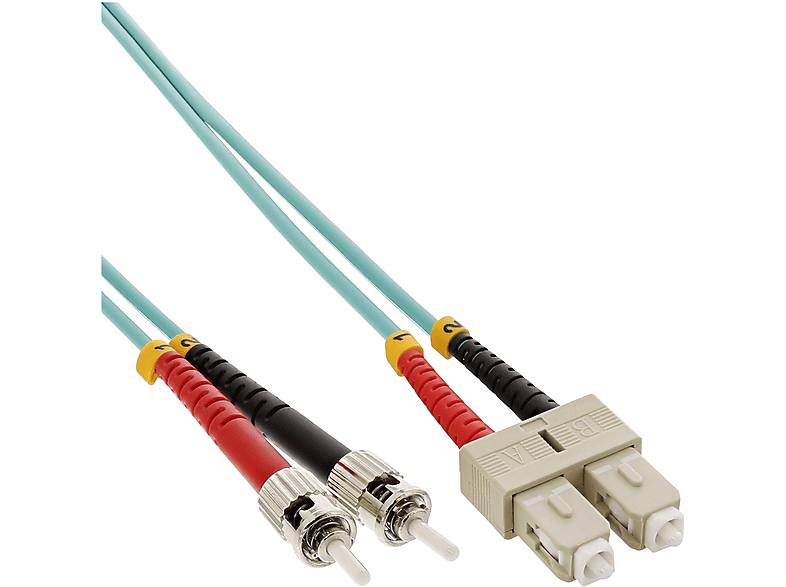 INLINE InLine® LWL Duplex Kabel, SC/ST, 50/125µm, OM3, 5m Kabel Patchkabel, Patchkabel LWL, 5 m