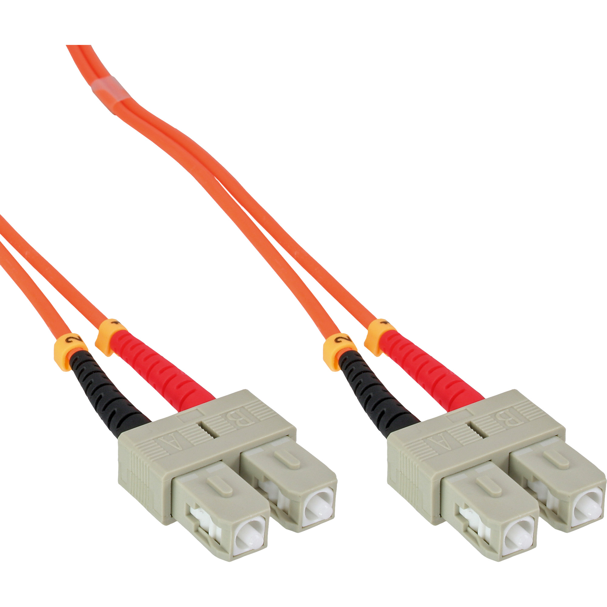SC/SC, LWL 0,5 LWL, 50/125µm, Patchkabel Duplex INLINE m OM2, 0,5m SC/SC, InLine® LWL Kabel Kabel,