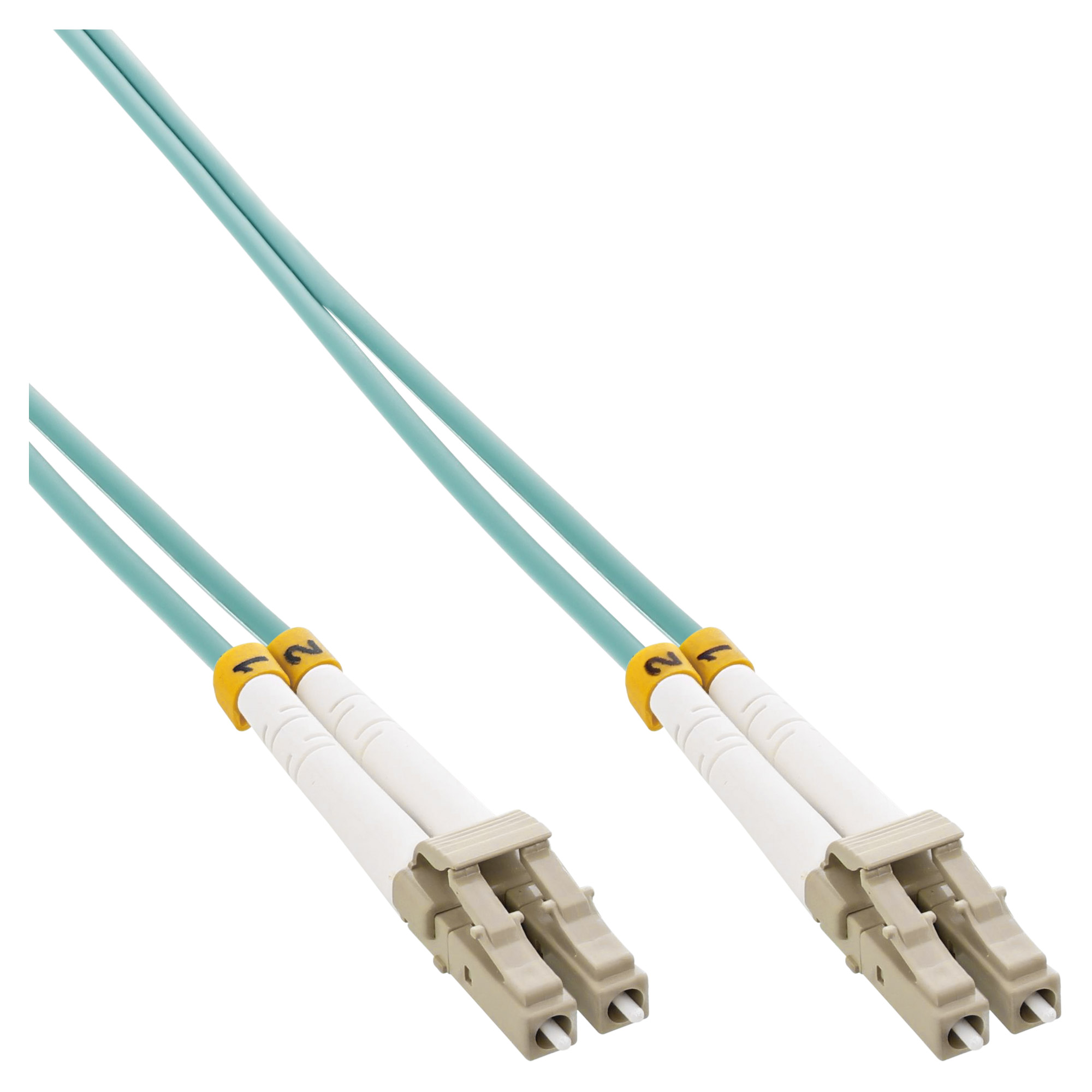 INLINE InLine® LWL Duplex Kabel, 2m Kabel Patchkabel Patchkabel, OM3, LC/LC, 2 m LWL, 50/125µm