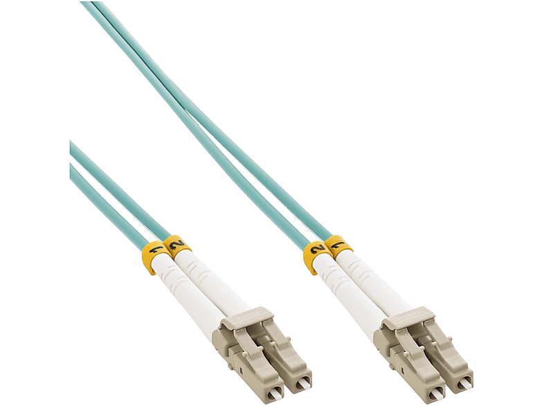 INLINE InLine® LWL Duplex Kabel, LC/LC, 50/125µm, OM3, 20m Kabel Patchkabel, Patchkabel LWL, 20 m