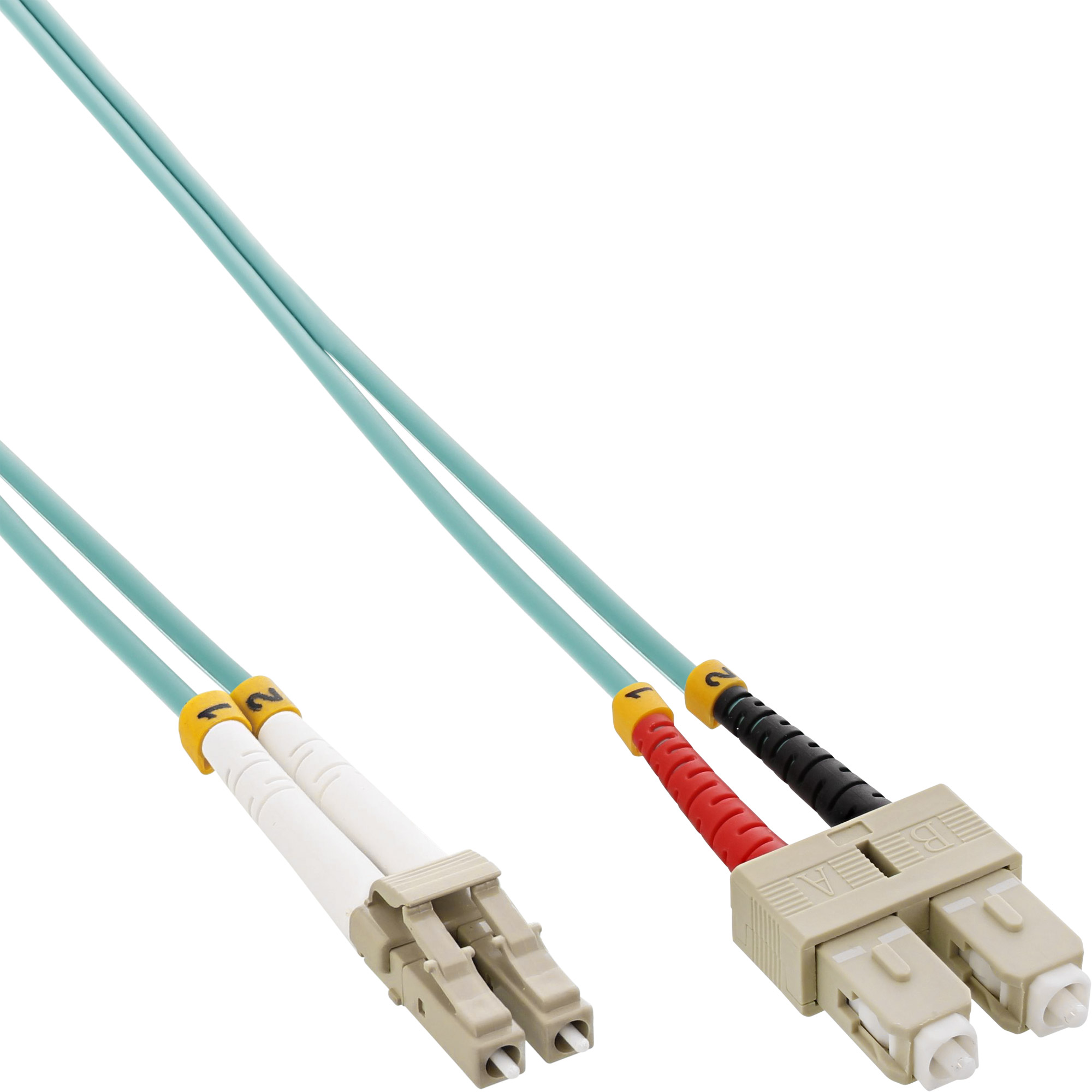 INLINE InLine® LWL Kabel m LC/SC Duplex Patchkabel, LWL, 50/125µm, 7,5 7,5m OM3, Patchkabel Kabel