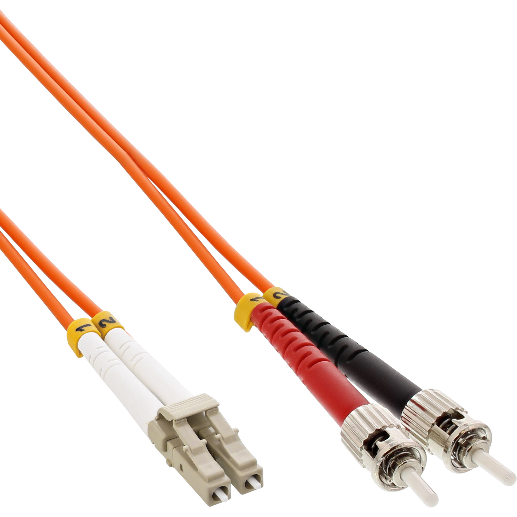 INLINE InLine® LWL Duplex Kabel 15 LC/ST 50/125µm, Patchkabel 15m LC-ST, Patchkabel LWL m LWL