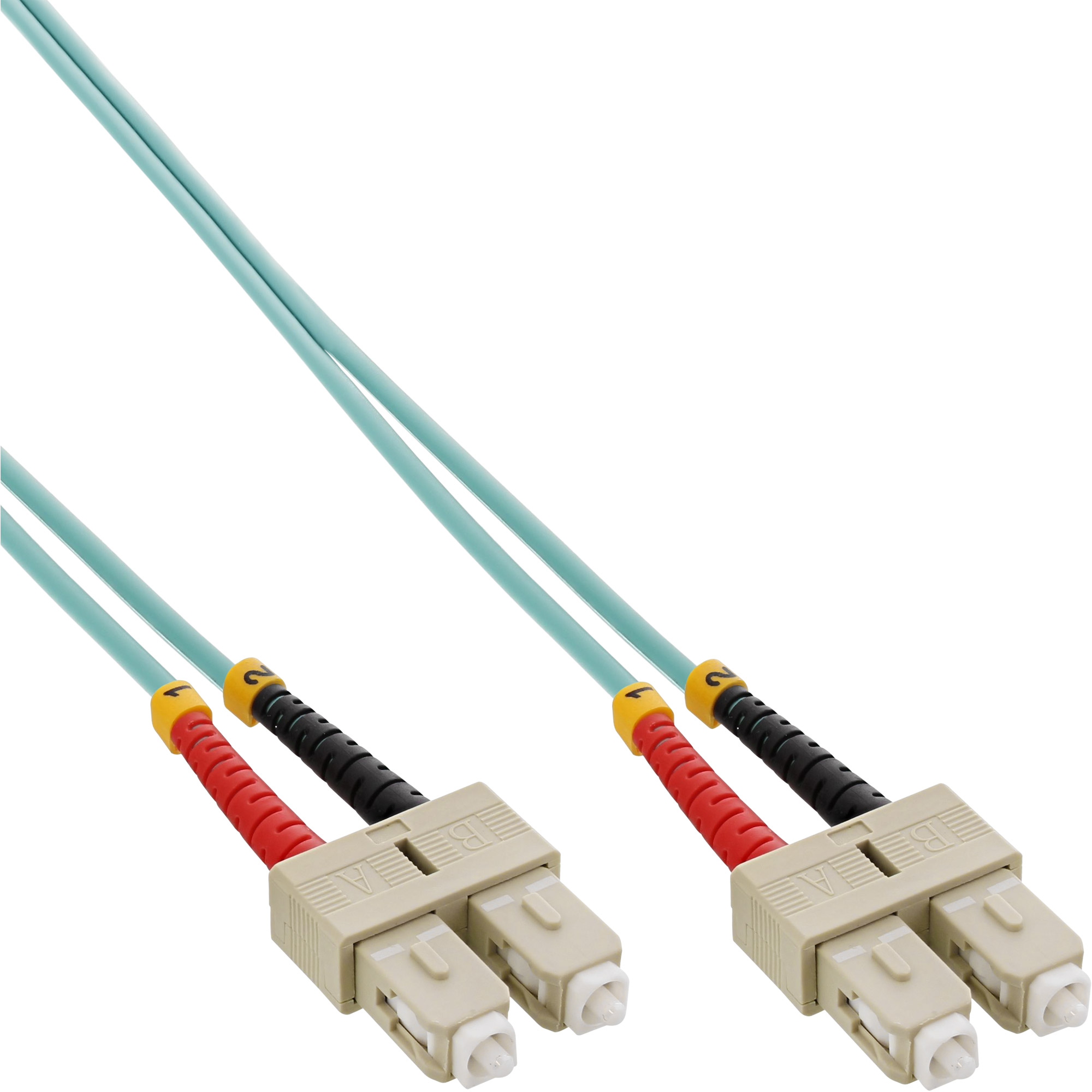 Kabel, 2 m SC/SC, INLINE InLine® OM3, LWL Patchkabel LWL, 2m 50/125µm, Duplex Kabel Patchkabel,