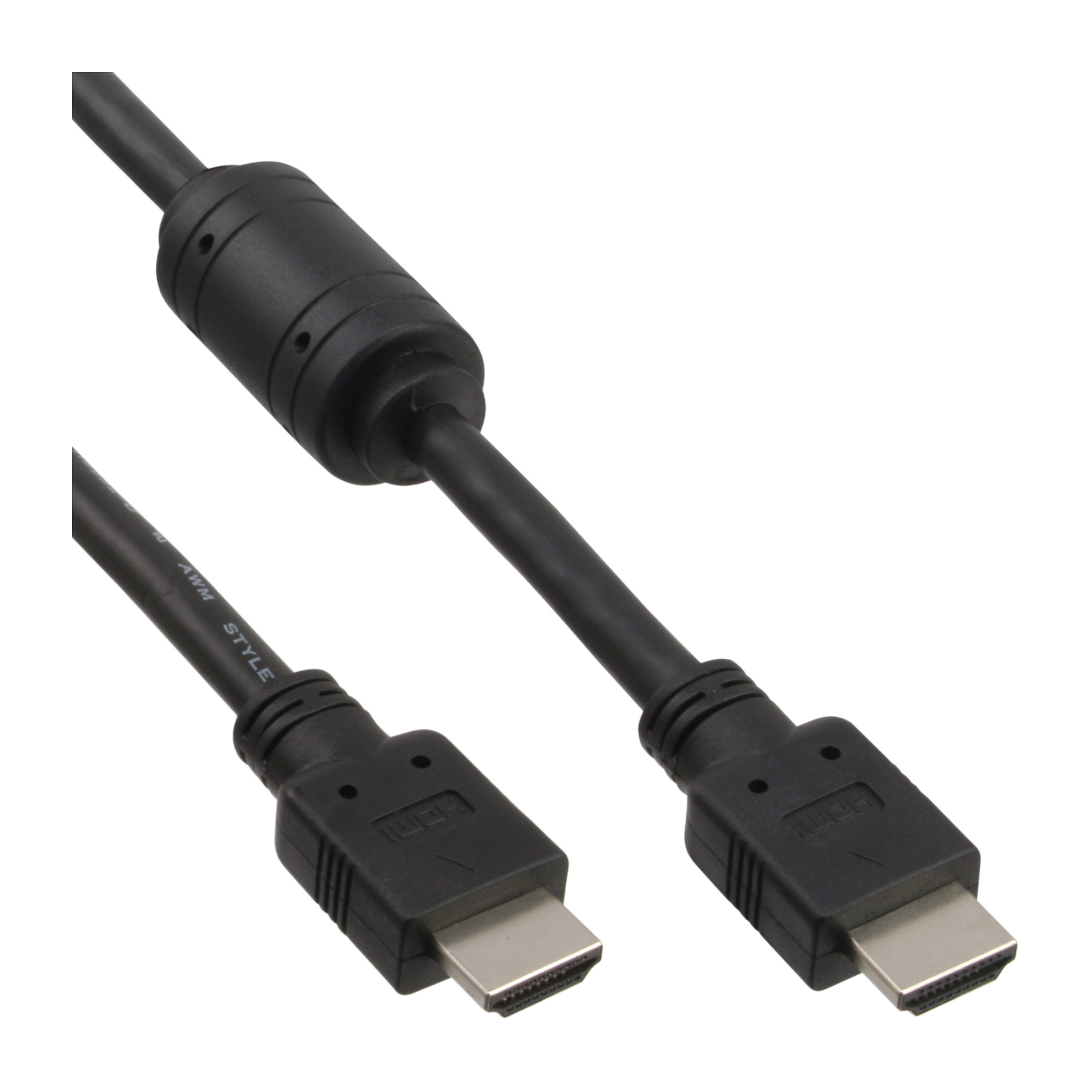 INLINE InLine® HDMI Kabel, Stecker HDMI Speed, / mit schwarz, HDMI-High Stecker